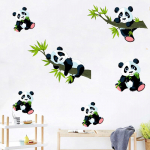 Cartoon Bamboo Panda seinakleebised elutoa Panda seinamaalinguks 40*58cm