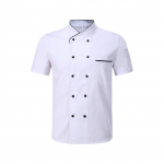 Chef Uniform Summer Short-sleeved Thin Work Clothes For Men And Women In el Catering Kitchen Service Restaurant Baking Cakes M