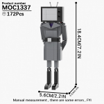 MOOXI Skibidi Tualettlaagri Komplekt MOC Klotsid M&auml;ng Super Titaan Boss Woofer TV Kaamera K&otilde;lar Sireen Mees Boss Ehitusklotsid Laste M&auml;nguasjad