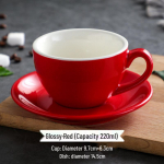 Keraamiline Cappuccino ja Latte Tasside Komplekt v&otilde;istluse logoga - 220ml 220ml