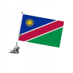 Drapeau - Namibie - 27 x 35 cm - M&acirc;t &agrave; Ventouse - Pol&uuml;ester - Impression recto/verso