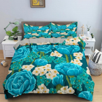 Punane Roos Kuningas Kuninganna Tekikott Yst&auml;v&auml;np&auml;ev Pulm Paar Lilleline Voodipesukomplekt 2/3 tk Armastus S&uuml;da &Otilde;ie Pol&uuml;ester Voodikate EU Single(135x200cm)