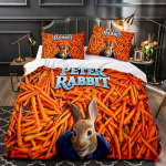 Voodipesukomplektid Peter Rabbit'i Maailm Austraalia /Euroopa/USA T&auml;is Queen King Suurus Tekk Tekikott Padjap&uuml;&uuml;rid Kingitus EU single(135x200cm)