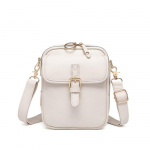 Unisex Postiljoni Crossbody kott, Nahast Retro Vabaaja Suure mahutavusega &Uuml;he&otilde;lakott Mobiiltelefoni&uuml;mbrise hoidmiseks 15*6.5*20.5cm valge