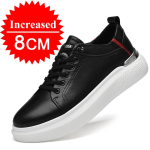 Meeste Nahast Tossud Liftkingad Peidetud Kontsad Hingavad K&otilde;rgendavad Kingad 8cm K&otilde;rgemad Kingad Meeste Vabaaja Mood Spordikingad 43 black