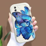 Armas koomiksimustriga kreemjas tekstuuriga korpus Lainelise servaga pehme silikoonkaanega telefoni&uuml;mbris Huawei Honor Infinix Tecno iPhone'i jaoks Infinix Smart 6 HD