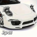 2pcs Eyelashes specially designed for automobiles, car headlights Eyelash Sticker, One Size