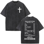 Jeesus On Kuningas Kristlik Graafiline Vintage Pesitud T-s&auml;rk Mood Hip Hop L&uuml;hikeste Varrukatega T-s&auml;rgid Mehed Naised Puuvillane Vabaaja T-s&auml;rk Topp S gray