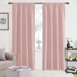 &Uuml;leni pimendavad soojusisolatsiooniga kardinad magamistuppa v&otilde;i r&otilde;dule, tunneliga kinnitus 140cm x 240cm (55in x 95in) roosa