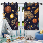 2 tk Kuu T&auml;hed Akna Kardinad Laste Magamistuba Kodu Elutuba Kaunistus Pimendav Kardin Soojusisolatsioon M&uuml;rasummutus 50x160cm 2pcs