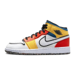 Air Jordan 1 Mid SE GS Mitmev&auml;rviline L&otilde;uend Laste Tossud Valge Must Picante-Punane DV1316-100 36
