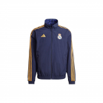 Adidas Real Madridi h&uuml;mnijakk P&ouml;&ouml;ratav Vabaaja Spordi Meeste Jakk Legend-Tindisinine IQ0549 XS
