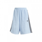 Adidas Originals Ameerika Retro Bermuda L&uuml;hikesed P&uuml;ksid - Trefoil Logo & Elastsusv&ouml;&ouml;koht Naiste Alusp&uuml;ksid Hele-Roosa Sinine IC5449 XS