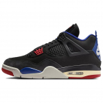 Air Jordan 4 Retro Rare Air - Valge kiri Meeste tossud Must Tulepunane S&uuml;gav Kuninglik Sinine FV5029-003 42.5