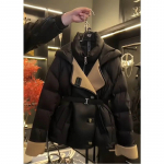 Naiste talvine paksenenud elegantne paeltega kapuutsiga soe mantel disain unikaalne jope 3XL