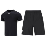 Under Armour Logo &Uuml;hev&auml;rviline Laia L&otilde;ikega L&uuml;hikeste Varrukatega T-s&auml;rk Hingav Mugav Kiiresti Kuivav L&uuml;hikesed P&uuml;ksid Vabaaja Spordikomplekt 21500513-001+22500214-001 M