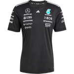 Adidas X Mercedes-Amg Petronas F1 Team Minimalistlik Triibuline Mugav Mitmek&uuml;lgne L&uuml;hikeste Varrukatega T-s&auml;rk Naiste Topid Must Valge JW5362 M black