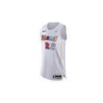 Nike Letter Logo Prindiga Miami Heat Linna Korvpallivorm M&auml;ngija Versioon Jimmy Butler 22 Meeste vorm Valge DQ0200-100 M