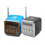 AUX TD-V26 kaasaskantav Mini FM TF Sound Stereo raadiok&otilde;lar 2pcs sinine/must