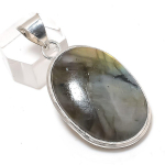 Natural Labradorite Gemstone 925 Sterling Silver Jewelry Pendant 2.05 n0u40