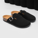 2025 Meeste Mules Kingad Kaaretoega Unisex Klassikaline Ranna Birkenstok Meeste Kingad Meeste Suede Sandaalid Retro Korgist Klounid 42-43 must