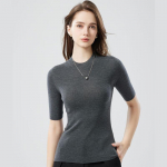 FengXun Women's 100% Wool Mock Neck Knit Sweater FXKY8811 S