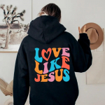 Armasta nagu Jeesus Pusad S&uuml;gis Talv Kristlik Piibel Mehed Naised Hip Hop Pullover Mugav fliis Paks Soe Pusad 3XL