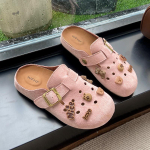 Uued Naiste Suede Klapid Sandaalid Pehme Tald Kaaretoega Kingad V&auml;litingimustes Rannas Suede Klapid Sandaalid Naiste Sandaalid 35 khaki