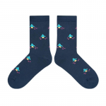 STUDIO SOKKSTOP Ozi v&otilde;lur Smaragdlinn Sinised tikitud sokid Navy
