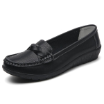 Ehtne Nahk Kiiluga Naiste Madalad Kingad Moodsad Hingavad Naiste Kingad Slip-On &Otilde;e Kingad Mokassiinid Must Tenis Feminino Suur Suurus 39 black