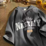 Ameerika Retro T-s&auml;rk L&uuml;hikeste varrukatega &Uuml;lisuur Suvi Suur Suurus Poolpikad varrukad XXXXL