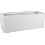 Jardini&egrave;re - EDA - Graphit Up - 57 L - Int&eacute;rieur / Ext&eacute;rieur - D&eacute;cor Vagues - 79,5 x 29,5 x H. 29,5 cm - Blanc C&eacute;rus&eacute; valge