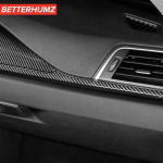 ABS auto salongi s&uuml;sinikkiust armatuurlaua dekoratiivse ribaga kleebis BMW F30 F32 F34 F36 3GT 3 4 jaoks A