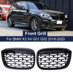 2 TK auto esiv&otilde;red Neeruv&otilde;re BMW X3 G01 G08 X4 G02 2018 jaoks- P&otilde;rkeraua Diamond Trim Racing Grille Meteor Black And Silver