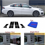 Sobib Peugeot 308 2016- s&uuml;sinikkiust auto akna ukse sammas BC sammas posti katte trimmi peegli efektiga arvuti bright black