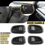 4 Set Black LH RH Front Rear For Toyota 1993-1997 Corolla Car ide Door Handle
