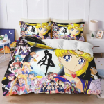 Uus Sailor Moon Voodipesu Kollektsioonise Anime Sailor Moon Voodipesu KollektsioonKaunis T&uuml;druk Tekikate Armas Tr&uuml;kis Tekk Kodu EU single(135x200cm)