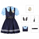 T&uuml;drukute hull loom Judy Hopps Halloweeni Cosplay kost&uuml;&uuml;m lastele Linnak&uuml;&uuml;lik politseinik Loomaaia kost&uuml;&uuml;m pidulik riietumiskost&uuml;&uuml;m kingitused S