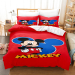 Mickey Minnie Tekikott Komplekt Voodipesu Tekikotid Kuninglik Suurus 3D Laste Voodipesu Komplekt EU Single(135*200cm)3pcs