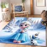 1 tk K&uuml;lmunud Elsa mustriga vaip, magamistuba ja m&auml;ngutuba, vastupidav, plekkidele vastupidav ja kergesti puhastatav, elutuba 80cm by 120cm brown
