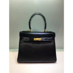 Kelli m&auml;his pealmise kihi t&auml;pilise mustriga veisenahast moodsa k&auml;e-&otilde;lakoti 20cm must