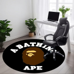 1 tk A Bathing Ape kontori &uuml;mmargune vaip, kontoritoolide alla, magamistuba, elutuba, kodu kaunistus a0926133 100cm by 100cm gray