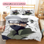 Hatake Kakashi Anime Muster Voodipesu Kodu Kaunistus S&uuml;nnip&auml;evakingitus (1 * tekikott + 2 * padjap&uuml;&uuml;ri, ilma s&uuml;damikuta) 135x200cm
