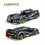 UUS Tehniline 9X8 H&uuml;briid Hypercar Kiiruss&otilde;iduauto Ehitusklotsid MOC Sportauto Mudel S&uuml;nnip&auml;eva Halloweeni J&otilde;ulukingid 1280pcs