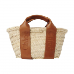Chloe Sense Ikooniline Tikitud Logo Kettpandlaga Kootud Raffia Sileda Vasikanahaga &Otilde;la-Risti-Keha Kandekott V&auml;ikesed Naiste K&auml;ekotid CHC23-SS304J66-247 Basic Set (Bag+Dust Bag)