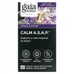 Gaia Herbs, Calm Asap, K&ouml;&ouml;giviljakapslid 60 tabletti