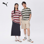 PUMA Ameerika Retro Triibuline L&uuml;hikeste Varrukatega T-s&auml;rk S