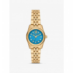 Michael Kors Petite Lexington Pav&eacute; kullatooniga k&auml;ekell MK4813 sinine