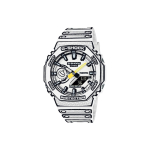 CASIO Unisex Vedelkristall/Analoog Kahekordse N&auml;idikuga Seeria Valge Kell GA-2100MNG White Regular Watch Box gray