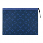 Louis Vuitton Pochette Voyage Classic Monogram Kaasaskantav T&otilde;mblukuga Kosmeetikakott Keskmine Meeste kosmeetikakott Sinine M30423 Basic Set (Bag+Dust Bag)